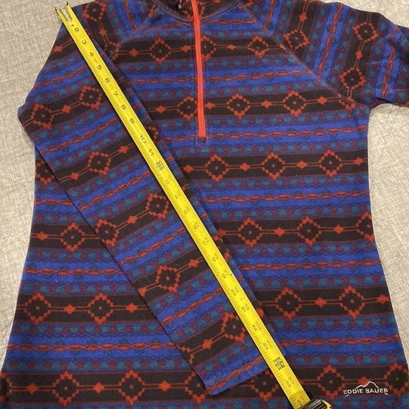 Eddie Bauer Aztec Fleece 1/4 Zip Pullover EUC - Picture 12 of 12